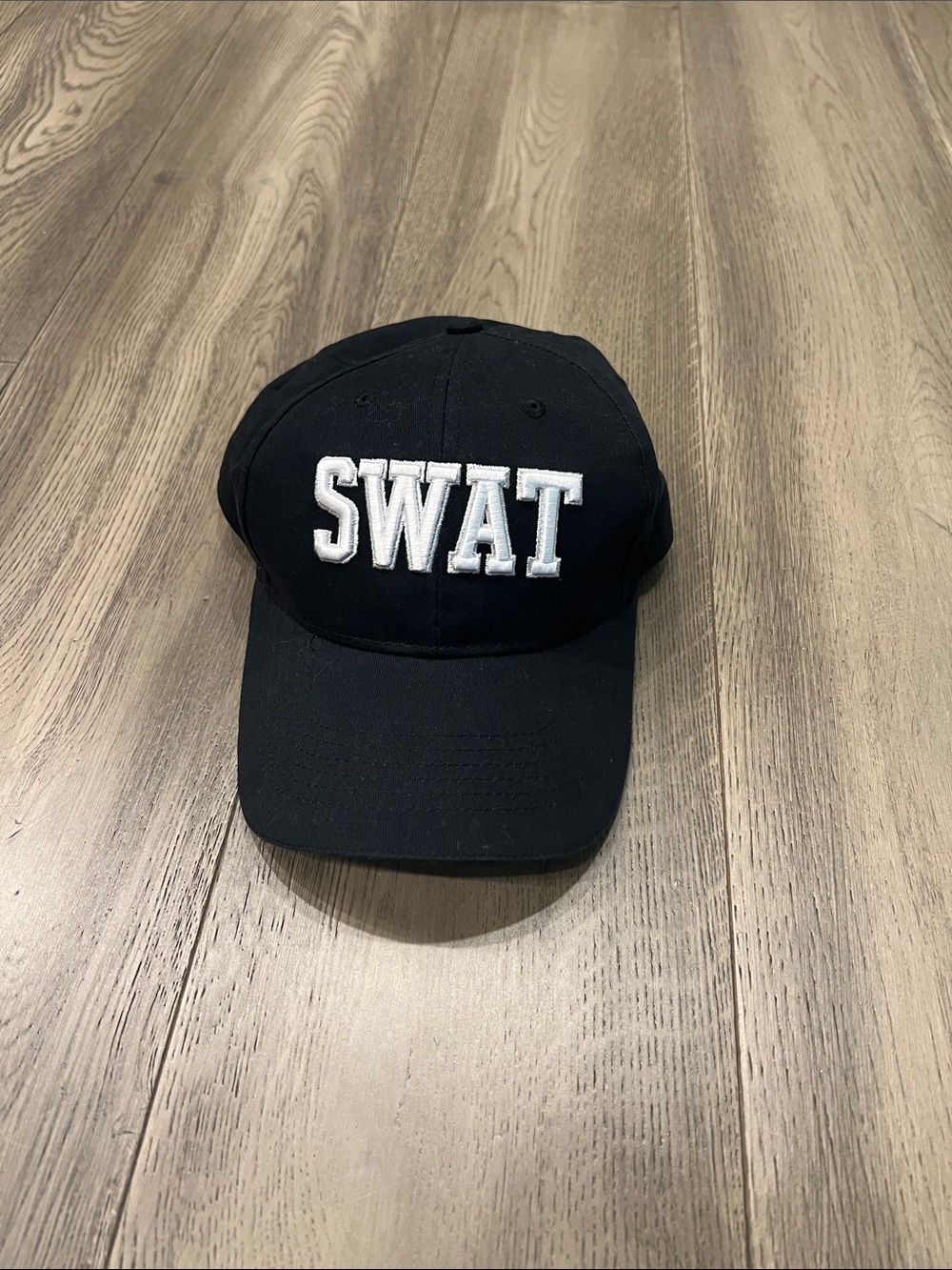 Spirit Black Cap with White SWAT Embroidery